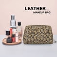 thumbnail image 4 of Vintage Camouflage Makeup Bag, Large Capacity Travel Cosmetic Bag for Women Girls- Travel Toiletry Bag Leather Portable Waterproof Makeup Case Organizer with Handle, 4 of 4
