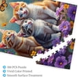 thumbnail image 3 of 500 Piece Jigsaw Puzzle For Adults Three Kittens In Flowers Challenging And Fun Adult Puzzle Relaxing Activity Beautiful Artwork Great Gift Idea, 3 of 7