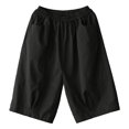 thumbnail image 4 of Women's High Waisted Stretchy Summer Shorts Elastic Breathable Loose Cotton Linen Pants Baggy Dressy Casual Womens Jorts with Pockets M-2XL, 4 of 4