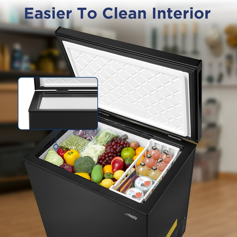 Arctic King 7.0 Cu ft Chest Freezer, Convertible, Black Arctic King 7.0 Cu ft Chest Freezer, Convertible, Black