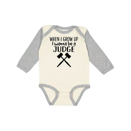 

Inktastic Future Judge Gavel Job Gift Gift Baby Boy or Baby Girl Long Sleeve Bodysuit