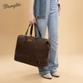 thumbnail image 3 of Wrangler Travel Duffel Bag Carry On Overnight Bag with Shoe Compartment Weekender Bag for Women and Men , Coffee, 3 of 7