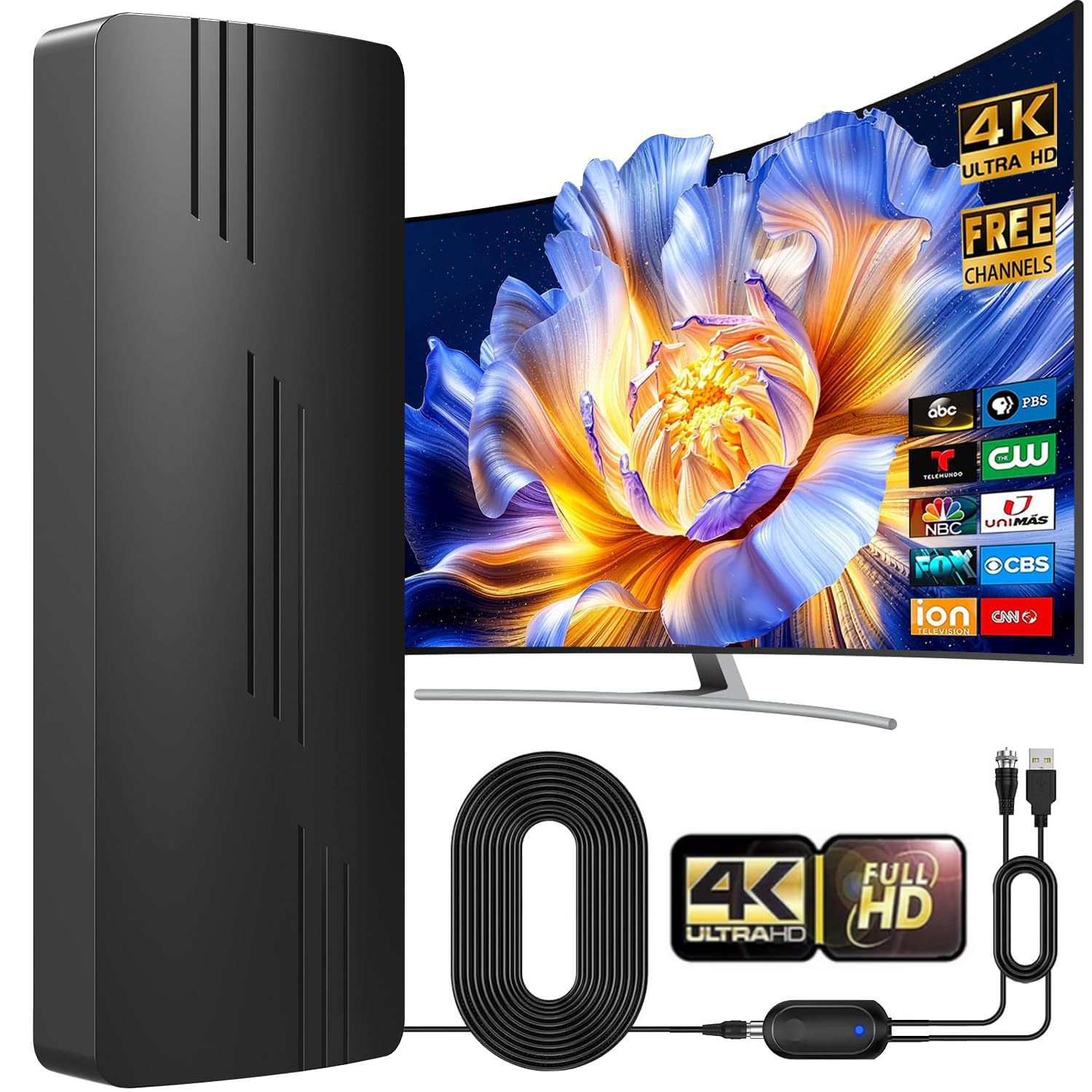 TERK Omni-Directional Amplified Digital Flat Indoor HDTV Antenna