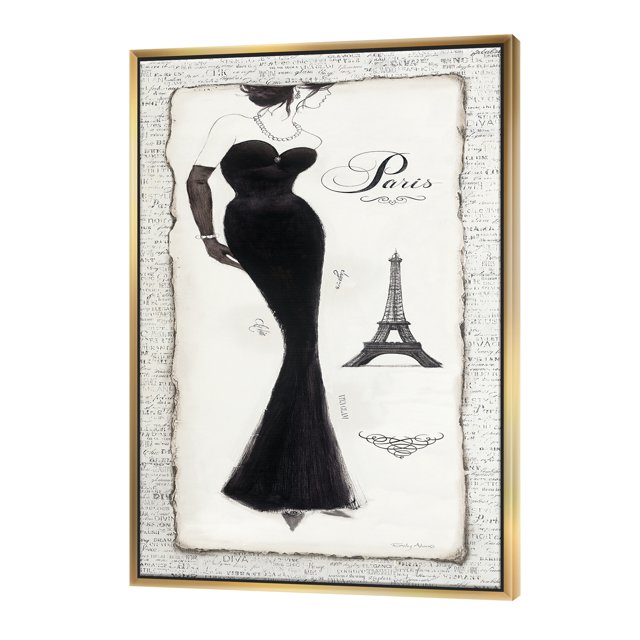 Elegance Glam Paris Diva I - Toile Encadrée Mode