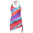 thumbnail image 1 of Robe d'Été Sans Manches pour Femmes Fête Piscine Plissée Col Halter, 1 of 3