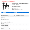 thumbnail image 2 of Ignition Coil 4 - Compatible with 2010 - 2012 Mazda CX-7 2011, 2 of 2