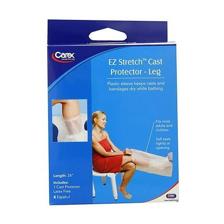 Carex E-Z Stretch Leg Cast Protector 24 Inches, 1 Ea, 2 Pack
