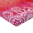 thumbnail image 2 of Ambesonne Mandala Fitted Sheet, Motifs, Queen Size, Pink Coral White, 2 of 3