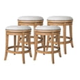 thumbnail image 1 of Maven Lane Alexander Backless Counter Stool, Weather Oak & Sand Fabric, Set of 4, 1 of 6