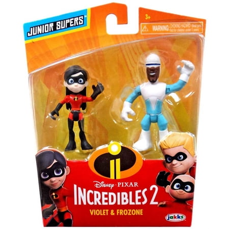 Incredibles 2 Junior Supers Violet & Frozone Action Figure, 2 Pack