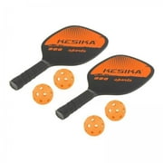 3X Professional Pickleball Paddles Comfort Grip with Bag 4 Balls Racquet Orange 3 Pcs