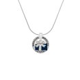 thumbnail image 2 of Delight Jewelry Silvertone Blue Present Miracles Ring Charm Necklace, 18", 2 of 4