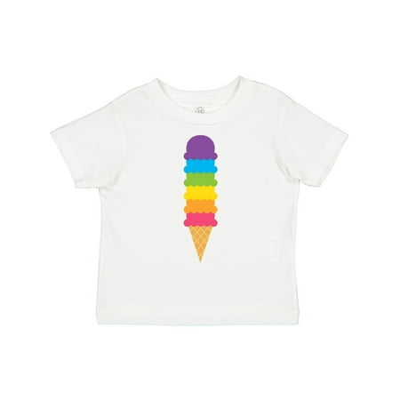 

Inktastic Rainbow Ice Cream 2 Gift Toddler Boy or Toddler Girl T-Shirt