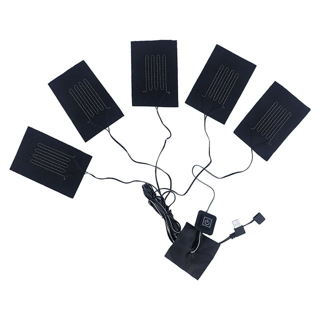 Heated Cloth 5in1 Thermal Warmer Jacket Vest Warm USB Heater Body Pad Small Appliances