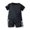 Black, variant on WOLLED Toddler Baby Boys Summer Outfits Newborn Short Sleeve Cotton Shirts & Casual Shorts