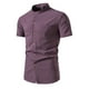 thumbnail image 2 of Camisas de cuello alto de manga corta estilo chino retro de verano para hombres, 2 of 5