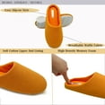 thumbnail image 2 of HYwys Womens Cotton Waffle Lightweight House Slippers With Memory Foam, Washable Home Slippers,Indoor Comfy Bedroom Cozy Slippers Slip On, 2 of 6