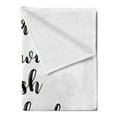 thumbnail image 2 of Black and White Soft Flannel Fleece Throw Blanket, Monochrome Style Words Art Hand Lettering Illustration, Cozy Plush for Indoor and Outdoor Use, 50" x 70", Black and White, by Ambesonne, 2 of 5