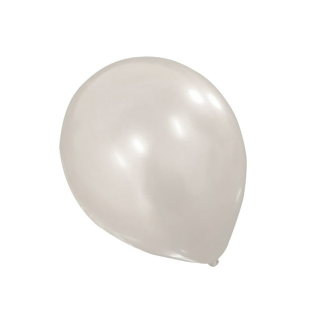 Bewildely 100 Uds 10 pulgadas 1,5g Globos de látex perlado fiesta de feliz cumpleaños boda adornos navideños Globo niños bolas de aire Globos Kits de decoración para fiestas Blanco Bewildely HA002049-18