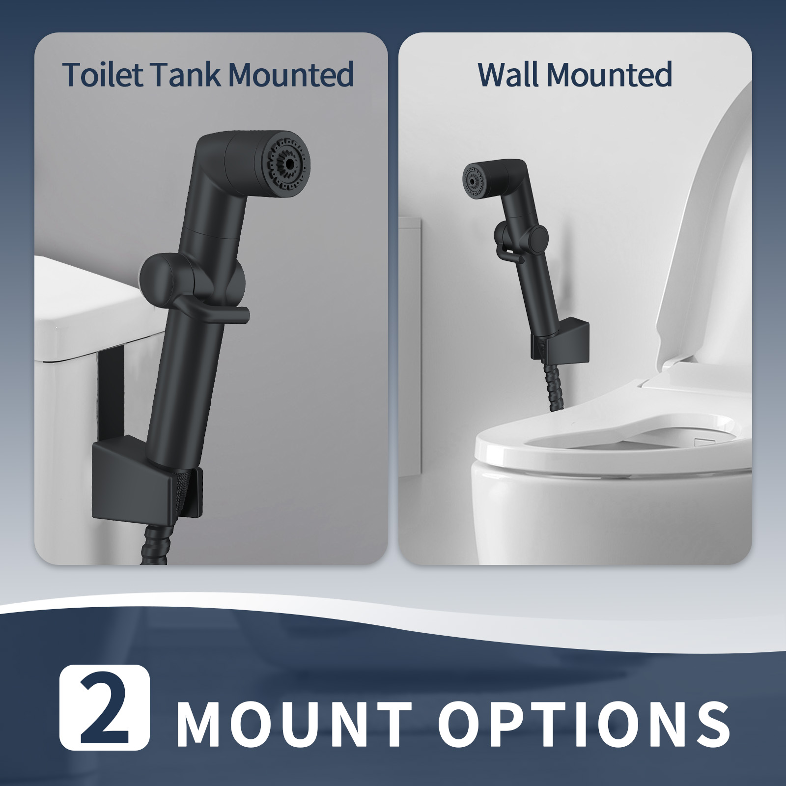 KAIYING Handheld Bidet Sprayer for Toilet, Baby Cloth Diaper Sprayer, Toilet Sprayer Attachment(Mate Black)