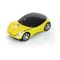 thumbnail image 1 of Ratón inalámbrico, modelo de coche, color amarillo, 1 of 3