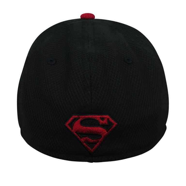 Superboy Symbol Red and Black 39Thirty Fitted Hat-Small/Medium