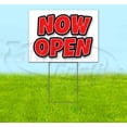 thumbnail image 1 of Now Open (18" x 24") Yard Sign, Includes Metal Step Stake, 1 of 6