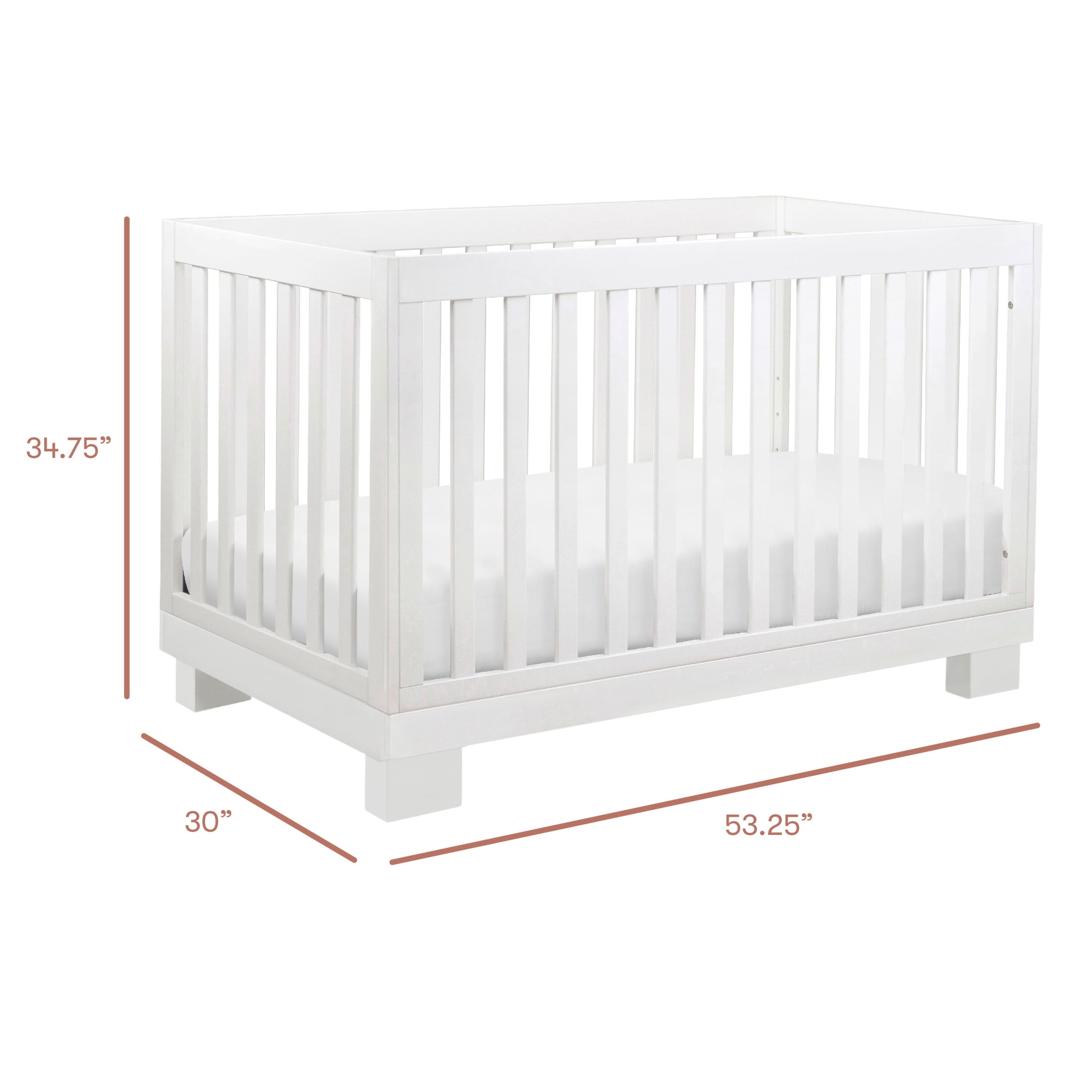 Babyletto Modo 3-in-1 Convertible Crib with Toddler Bed Conversion Kit