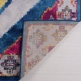 thumbnail image 3 of Ladole Rugs Huma Ikat Traditional Style Polypropylene Machine Made European Small Runner Rug Carpet Tapis in Purple Blue, 3 of 4