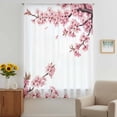 thumbnail image 3 of Pink Spring Floral Sheer Curtains 96 Inches Long, Elegant Pastoral Flowers Watercolor Light Filering Curtains, Privacy Drapes Simi Floor to Veiling Curtain for Living Room Bedroom Window Treatment, 3 of 9