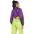 thumbnail image 2 of Leg Avenue Women's Rad 80s Tracksuit Halloween Costume, Purple/Green, SML/MED, 2 of 5
