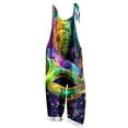 thumbnail image 2 of Jinhomg Fashion Holiday Jumpsuits for Women 2025 Novelty Funny Mardi Gras Sequin Print Overalls Casual Comfy Sleeveless Wide Leg Rompers Prime Day 2025 Clearance Multicolor XXXXXL, 2 of 5
