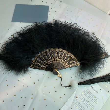 

SUZY Hand-held Fan Compact Minimalist Trendy Soft Touching Feather Fan