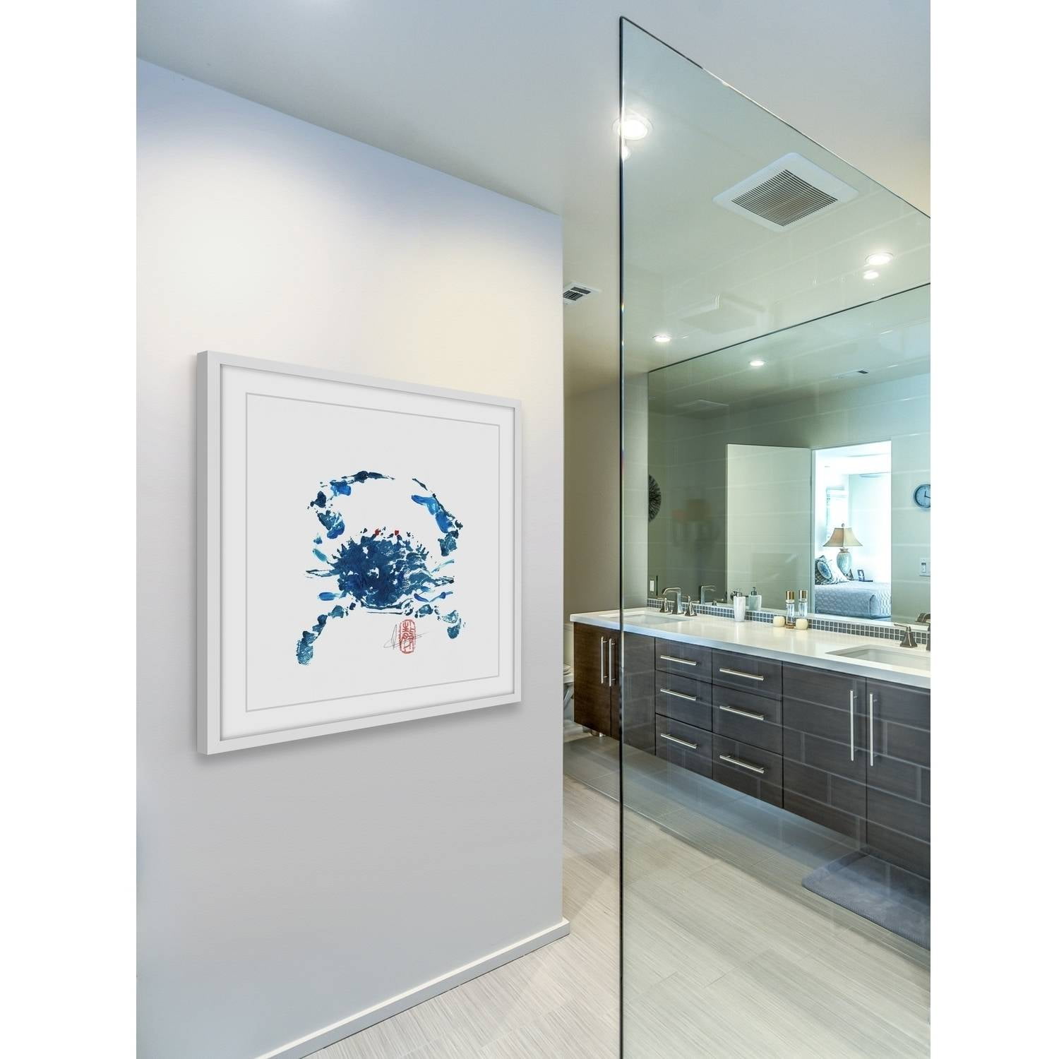 "Blue Crab" Framed Painting Print