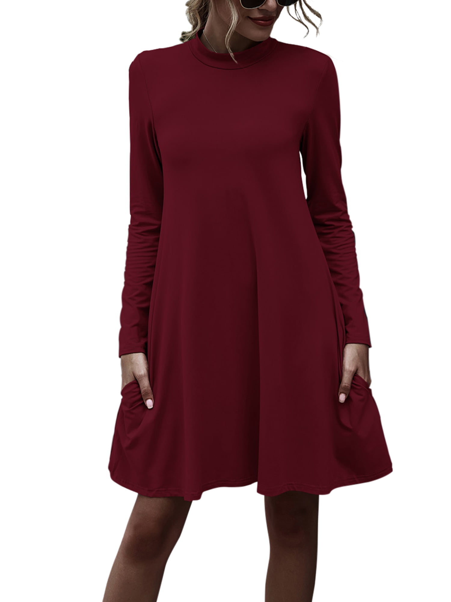 plain long sleeve dress