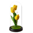 thumbnail image 1 of BotaniNest LED Lamp Flower Night Light Handmade Light Up In Glass Dome Table Lamp Ornaments Desktop Battery Operated, 1 of 5