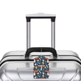 thumbnail image 5 of Disketp 1 Luggage Tag For Suitcase,Colorful Mushrooms Leather Baggage Tag With Stainless Steel Loop Privacy Cover For Women Men Girls, 5 of 5