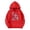 Red, variant on Girls Patriotic Graphic Print Hooded Sweatshirt 4Th Of July Celebration Casual Clothes