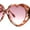 Brown Tortoise Burgundy, variant on Womens Oversize Iconic Thick Plastic Arm Heart Sunglasses Red Black