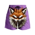 thumbnail image 6 of Hfnxid Big and Tall Men's Athletic Capris Cotton Linen Quick Dry Shorts Drawstring Workout Lounge Trouser Summer Travel Vacation Pants Purple XXXXL, 6 of 7