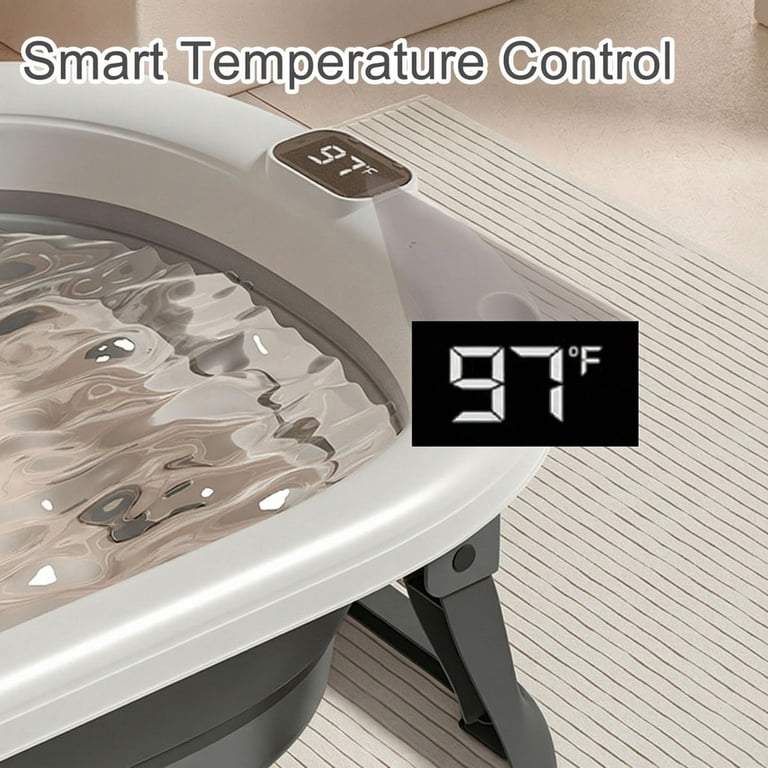 Oioane Collapsible Baby Bath Tub with Thermometer photo 8