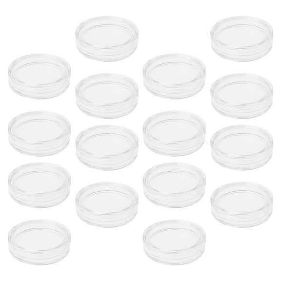 DEEPCRAFF Clear Coin Storage Box 20Pcs 1.8x1.8x0.3in for Coin Collectors and Display