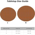 thumbnail image 2 of Round Fitted Tablecloth 52 Inch, Orange Black Plaid Fitted Tablecloth Round Fitted Table Cover Durable Tabletop Covers Table Topper for Buffet Table, Parties, Holiday Dinner, Wedding, 2 of 8