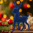 thumbnail image 5 of Miniature Deer Ornament L Model Deer Desktop Decoration Flocking Standing Deer Decorations For Office Home, 5 of 5