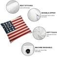 thumbnail image 6 of nygtbtfer USA Flag Throw Pillow Covers Star Stripes Pillow Case American Flag Day Pillow Covers for Home Decor White, 6 of 7