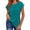 Blue green, variant on Cap Sleeve Oversized T Shirts Loose Fit Blouses Women's Summer Casual Tops