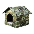 thumbnail image 2 of portátiles al aire libre Casa cálida Muebles resistentes a la intemperie Suministros para mascotas 40cmx35cmx40cm Yuyangstore Refugio de gatos callejeros, 2 of 8