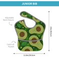 thumbnail image 4 of Susaid Big Colorful Avocados Print Bibs for Babies Toddlers Adjustable Waterproof Free Soft Durable Bibs for eating with Large Pocket Food Catcher, 4 of 8