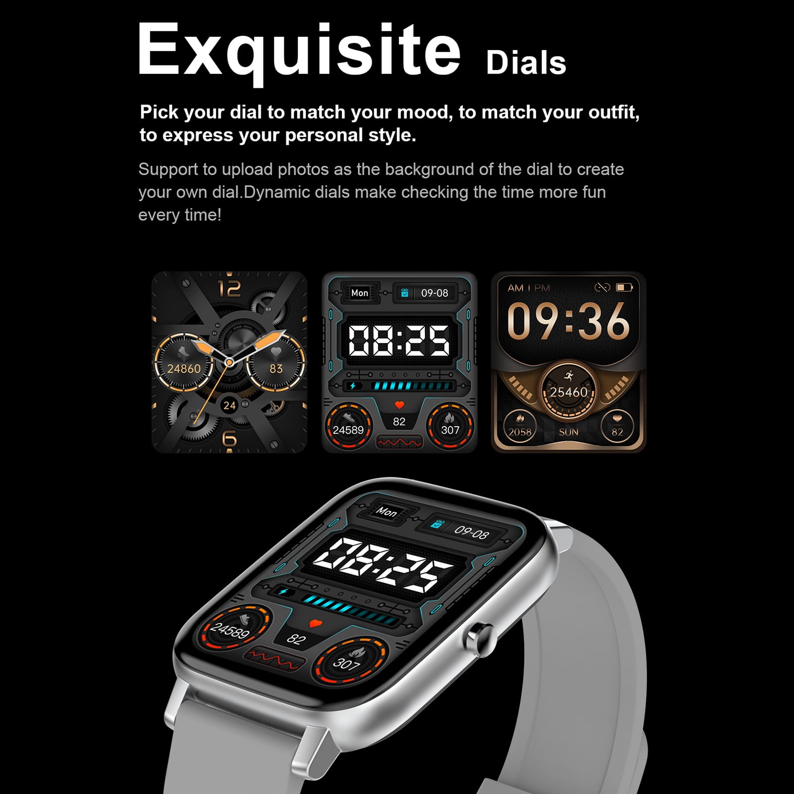 Smart Watch Fitness Tracker with 1.69 Touch Screen Step Calorie Counter Activity Tracker Watch