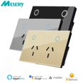 thumbnail image 2 of Melery Smart AU Wall Outlet - Matter Protocol, Tempered Glass Panel, Voice Remote, Compatible with SmartThings, Homekit & Smart Home Ecosystems, 2 of 7